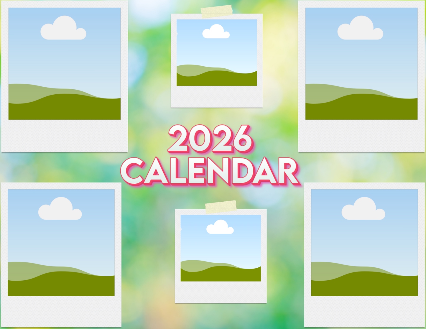 Editable 2026 Calendar Template | 2 Page Per Month | PLR MMR Calendar | Canva Calendar