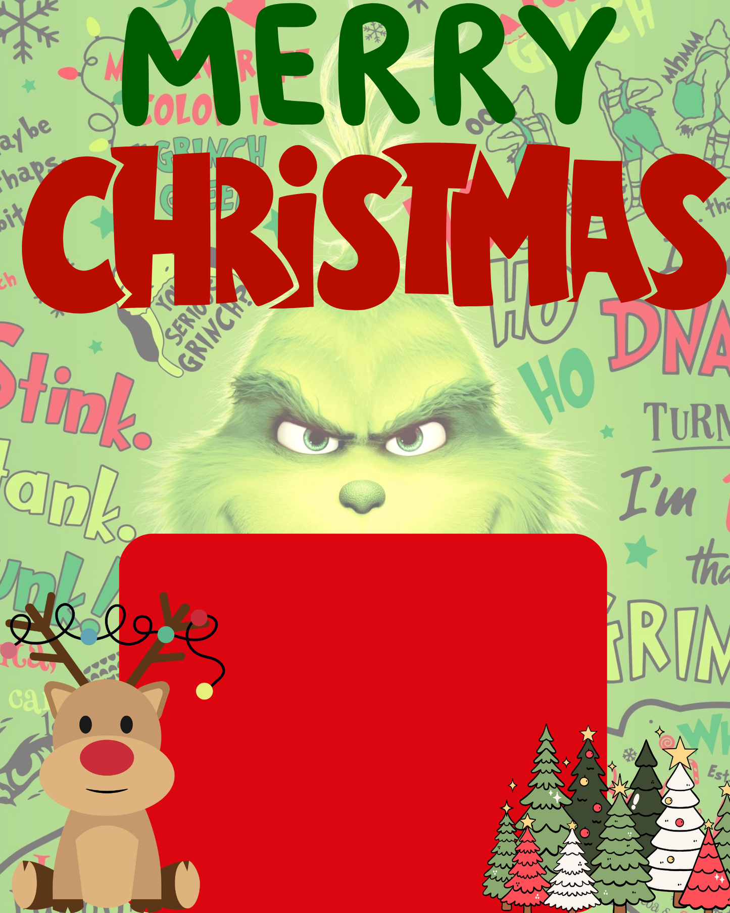 Jumbo Christmas Card  Editable Canva Templates Set of 3
